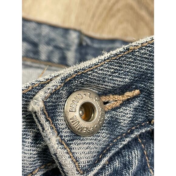 Vintage Z Cavaricci USA Made 100% Cotton Jeans Size 33 Light Wash Distressed - Picture 13 of 15